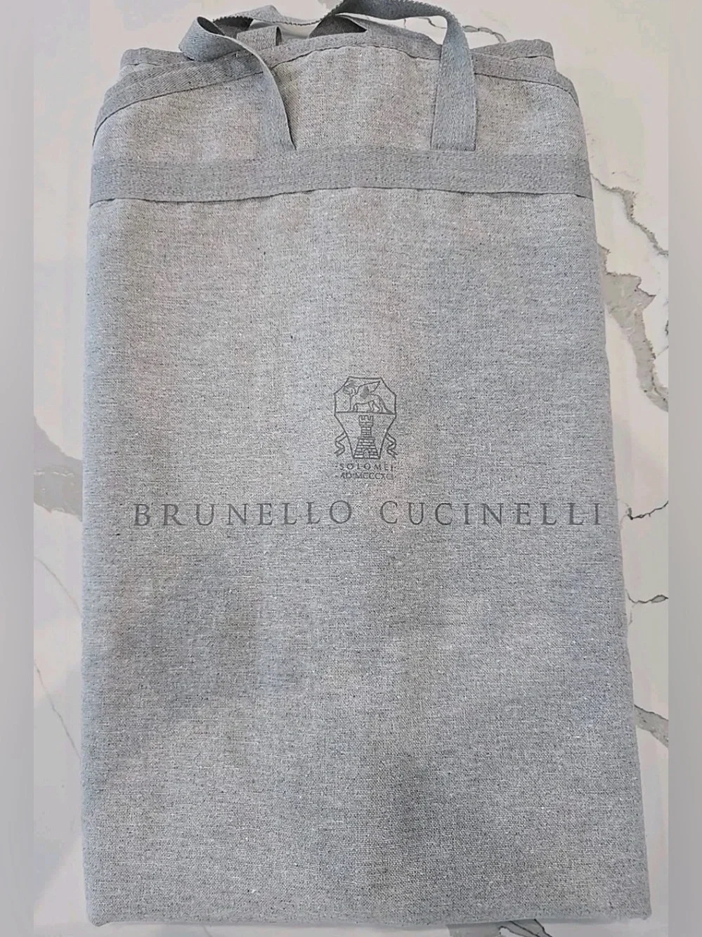 Brunello Cucinelli Gray linen travel Bag